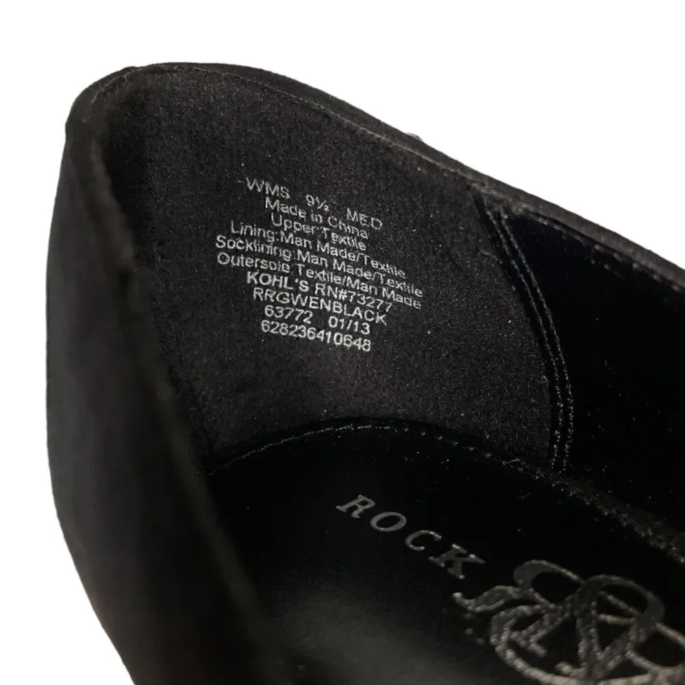 Rock & Republic Black suedette Stiletto pumps size 9.5